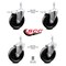 Service Caster 5 Inch Phenolic Swivel 3/8 Inch Threaded Stem Caster Total Lock Brake SCC, 2PK SCC-TSTTL20S514-PHR-381615-2-S-2 - alternate 5